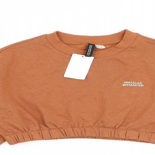 H&M Womens Brown Cotton Pullover Sweatshirt Size S Pullover - Socially Distanced