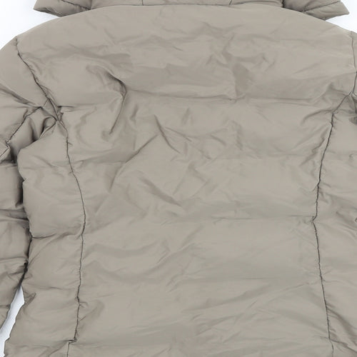 Zara Womens Grey Puffer Jacket Jacket Size XS Zip