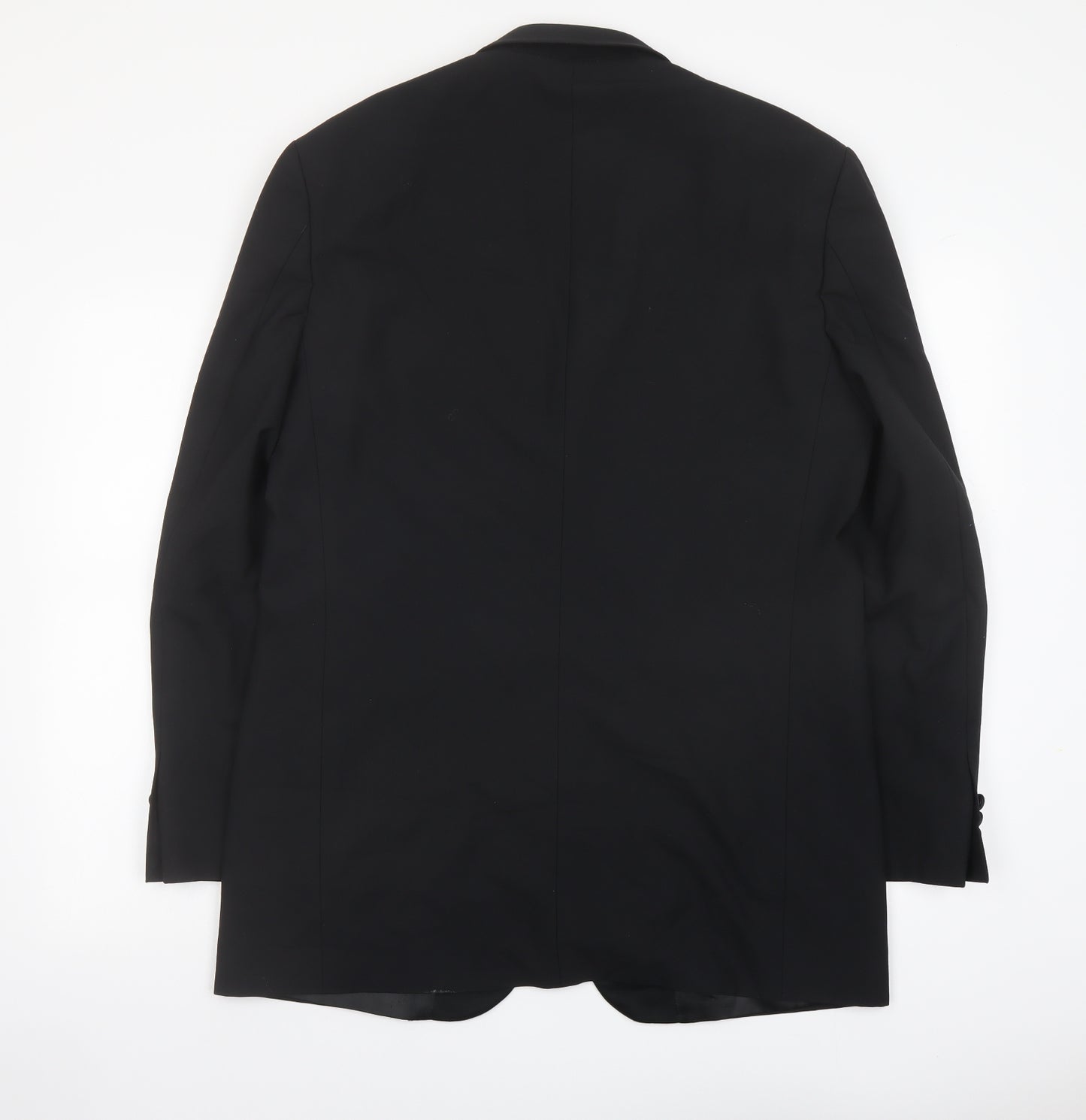 Marks and Spencer Mens Black Polyester Tuxedo Suit Jacket Size 40 Regular