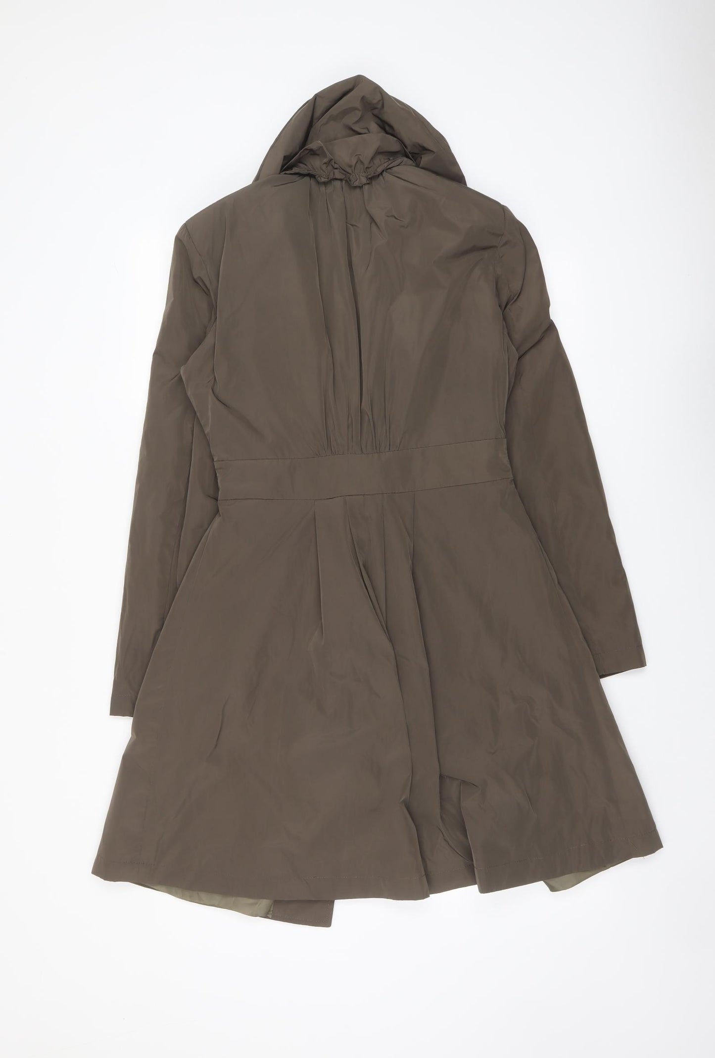 La Fée Maraboutée Womens Brown Trench Coat Coat Size 12 Button