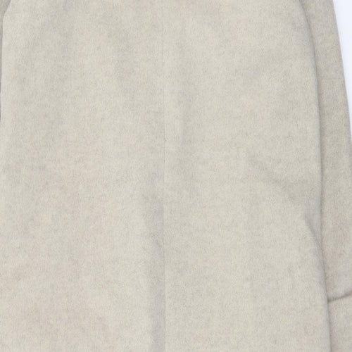 River Island Womens Beige Overcoat Coat Size 10 Snap