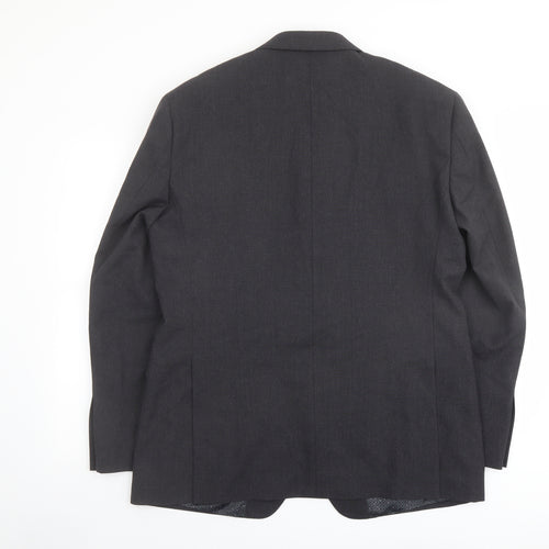 T.M.Lewin Mens Grey Polyester Jacket Suit Jacket Size 42 Regular - Five-Button Sleeve