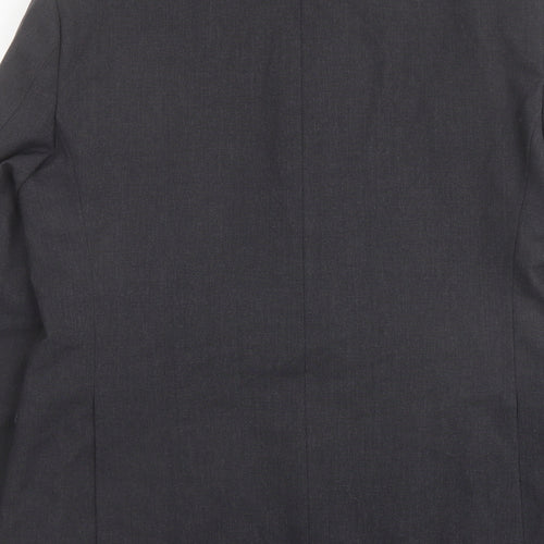 T.M.Lewin Mens Grey Polyester Jacket Suit Jacket Size 42 Regular - Five-Button Sleeve