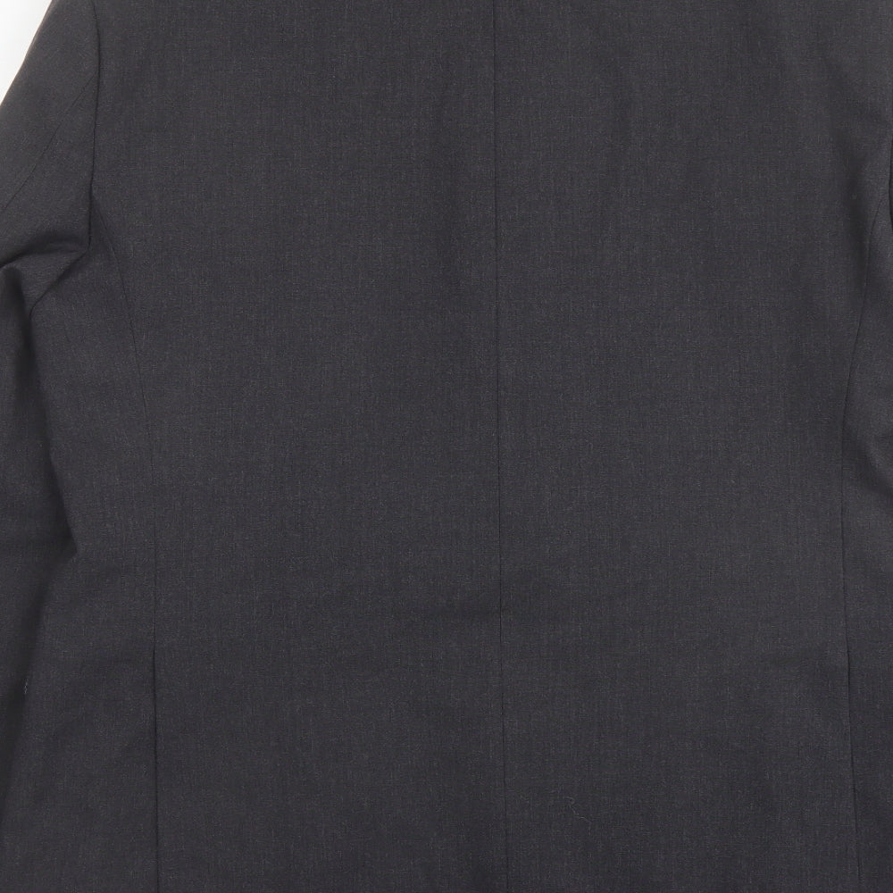 T.M.Lewin Mens Grey Polyester Jacket Suit Jacket Size 42 Regular - Five-Button Sleeve