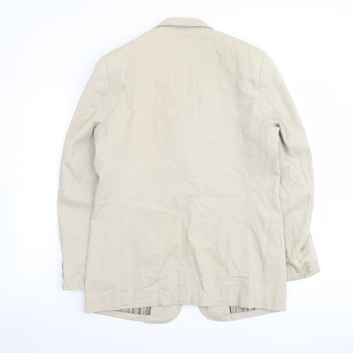 Lakeland Mens Beige Cotton Jacket Suit Jacket Size 38 Regular