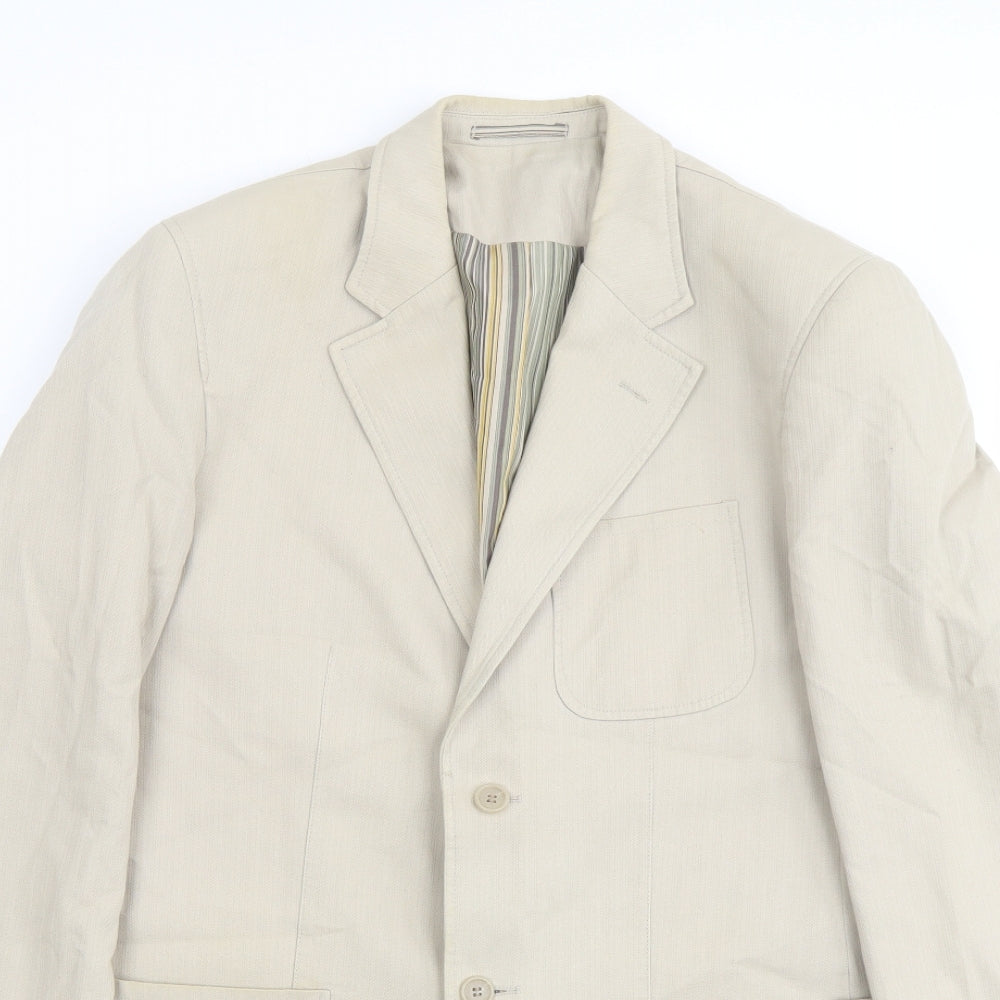 Lakeland Mens Beige Cotton Jacket Suit Jacket Size 38 Regular