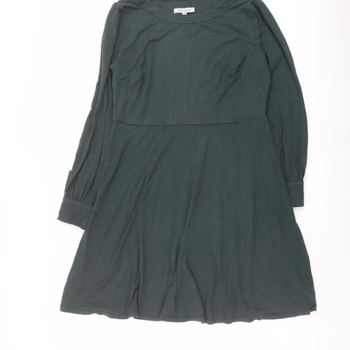 Bravissimo Womens Green Viscose Fit & Flare Size 10 Boat Neck Pullover