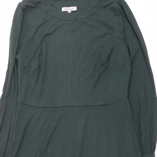 Bravissimo Womens Green Viscose Fit & Flare Size 10 Boat Neck Pullover