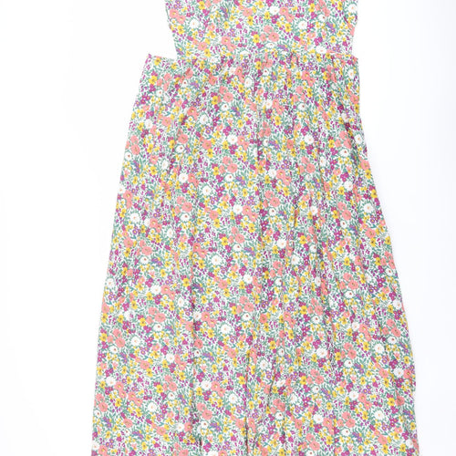 Nasty Gal Womens Multicoloured Floral Cotton Maxi Size 10 Halter Zip