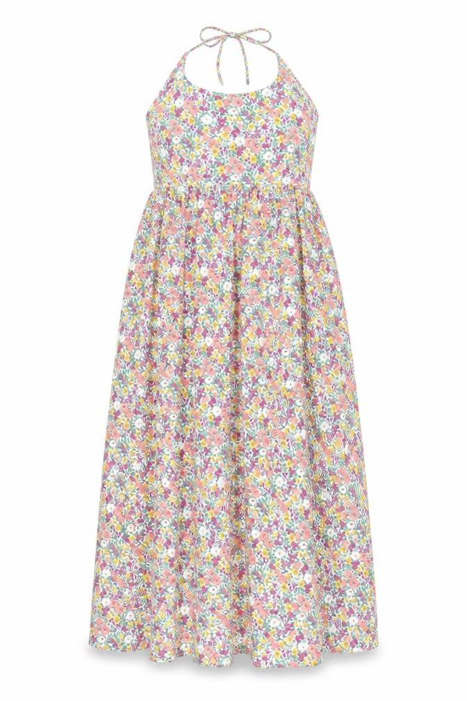 Nasty Gal Womens Multicoloured Floral Cotton Maxi Size 10 Halter Zip