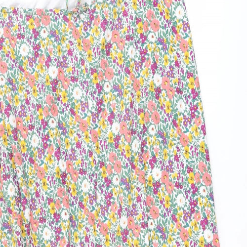 Nasty Gal Womens Multicoloured Floral Cotton Maxi Size 10 Halter Zip