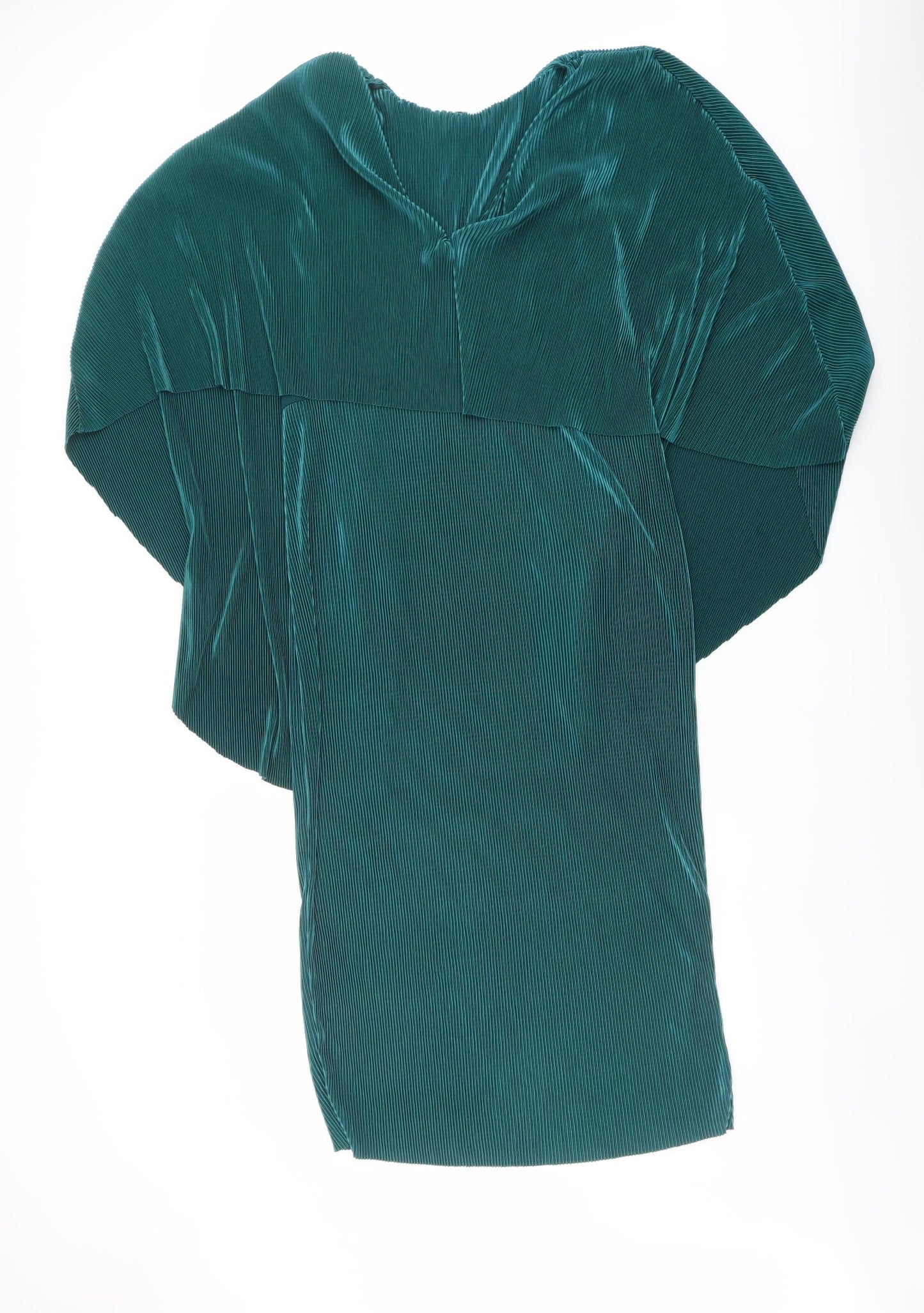 ASOS Womens Green Polyester A-Line Size 16 Round Neck Pullover