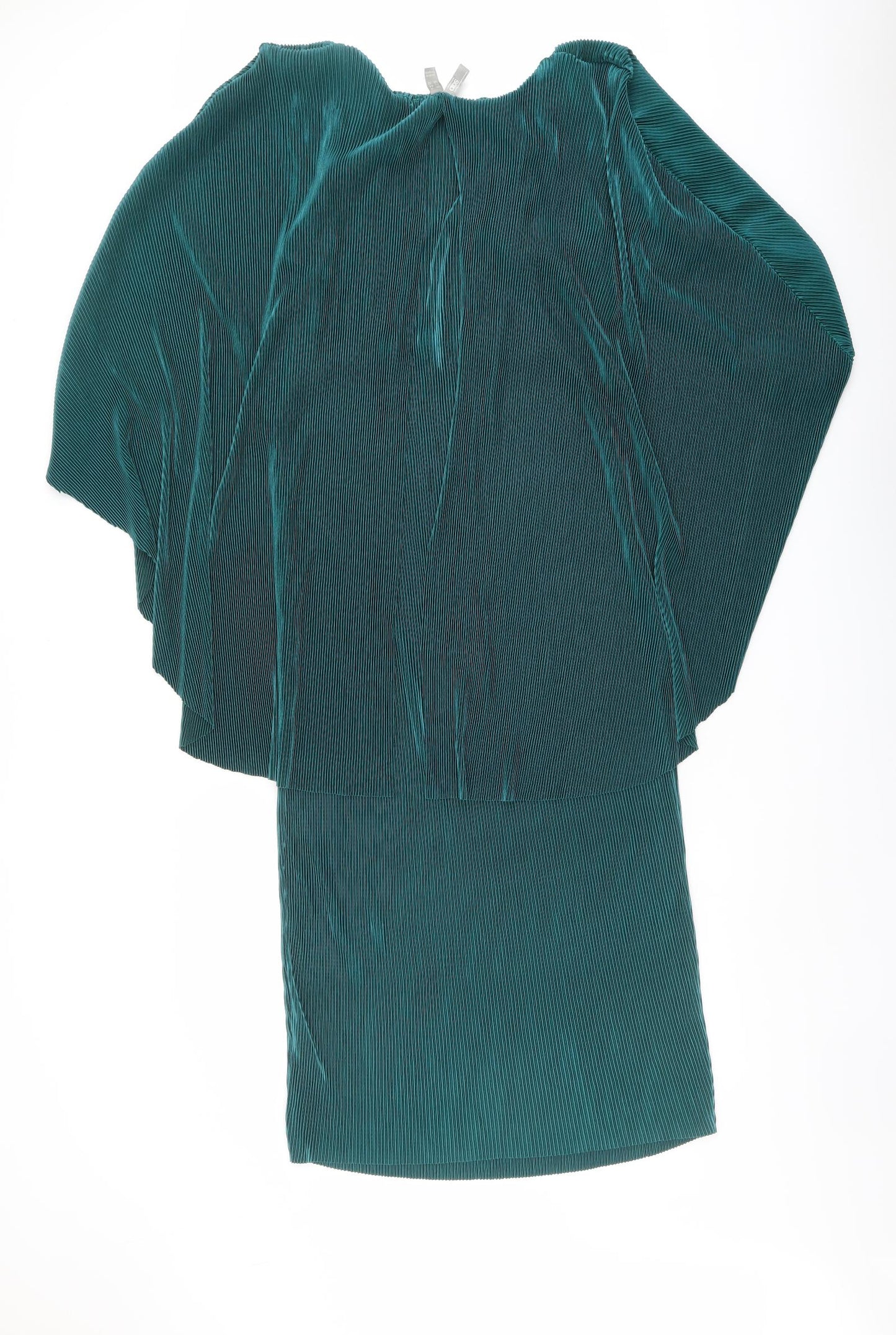 ASOS Womens Green Polyester A-Line Size 16 Round Neck Pullover