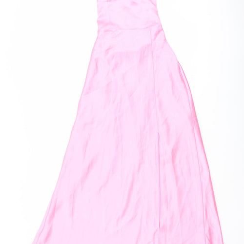 Zara Womens Pink Polyester Ball Gown Size XS Sweetheart Zip