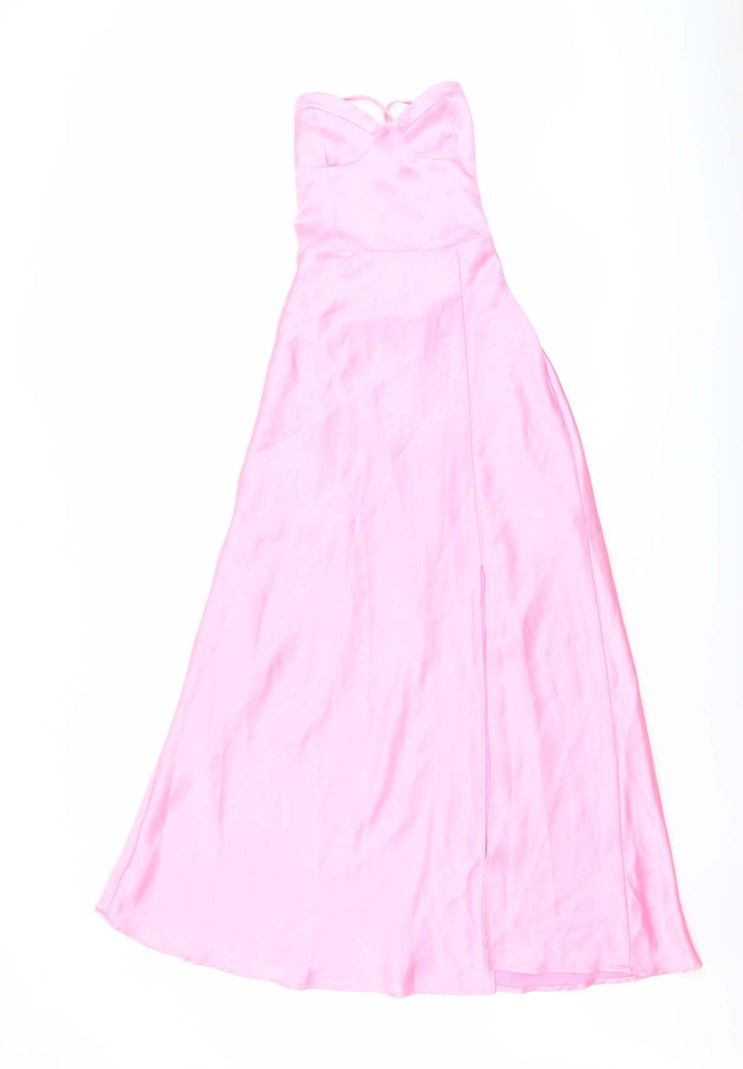 Zara Womens Pink Polyester Ball Gown Size XS Sweetheart Zip