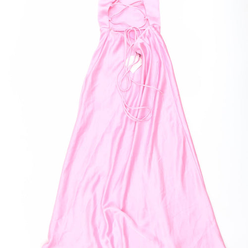 Zara Womens Pink Polyester Ball Gown Size XS Sweetheart Zip