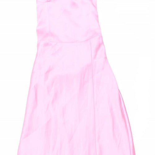 Zara Womens Pink Polyester Ball Gown Size XS Sweetheart Zip