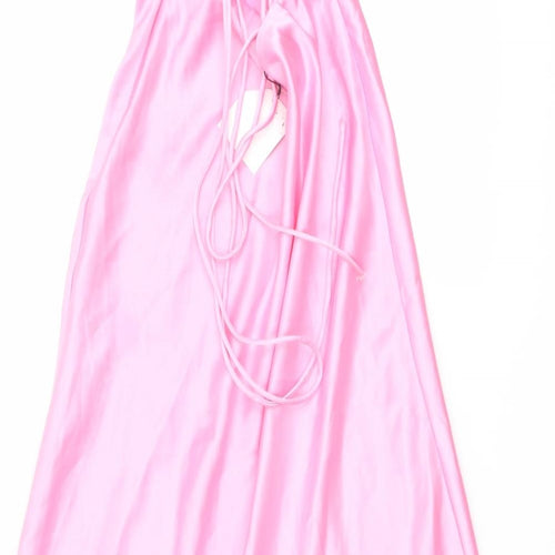 Zara Womens Pink Polyester Ball Gown Size XS Sweetheart Zip
