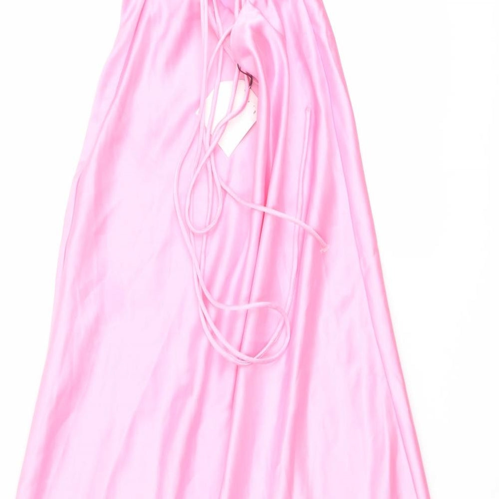 Zara Womens Pink Polyester Ball Gown Size XS Sweetheart Zip