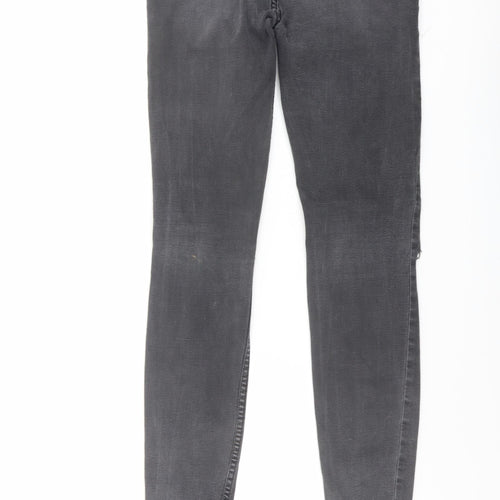 New Look Womens Grey Cotton Skinny Jeans Size 10 L30 in Regular Button
