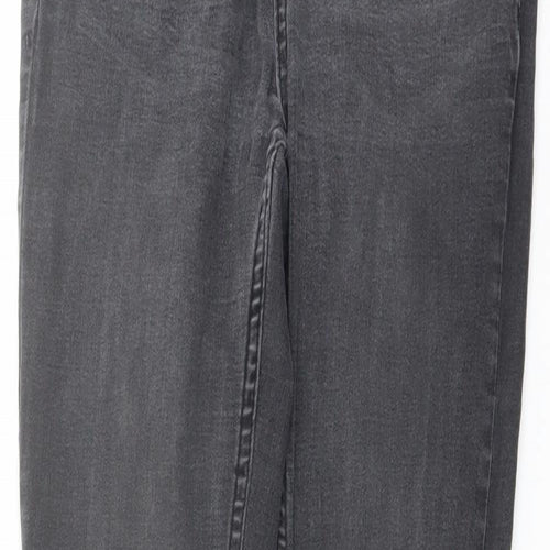 New Look Womens Grey Cotton Skinny Jeans Size 10 L30 in Regular Button