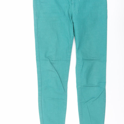 Marks and Spencer Womens Green Cotton Jegging Jeans Size 8 L27 in Regular