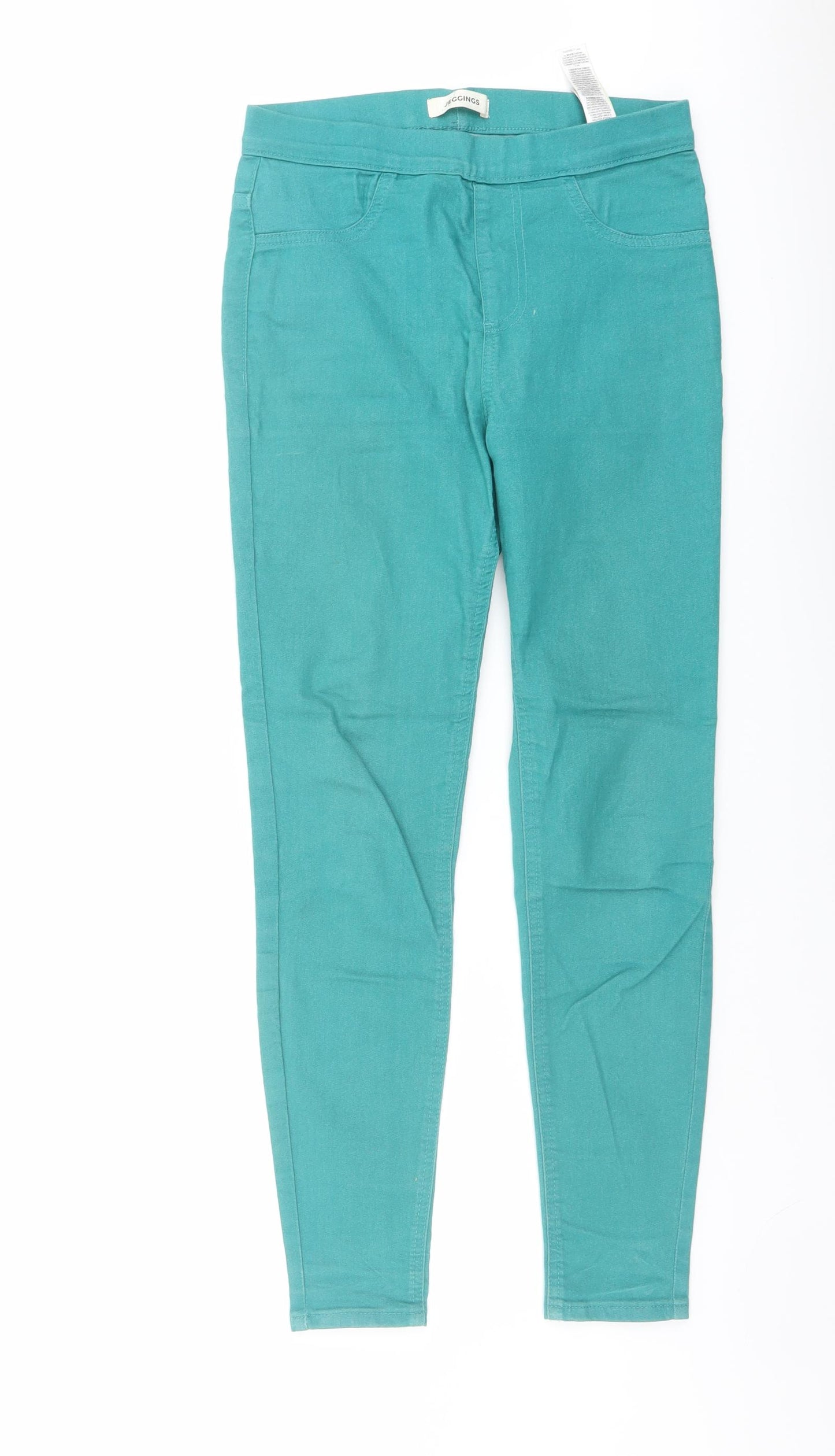 Marks and Spencer Womens Green Cotton Jegging Jeans Size 8 L27 in Regular