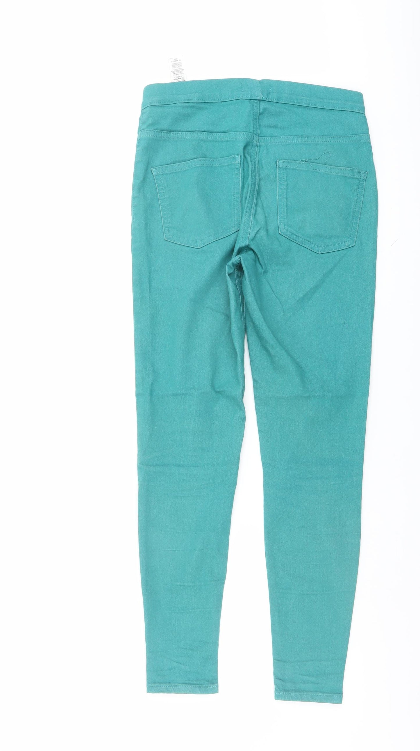Marks and Spencer Womens Green Cotton Jegging Jeans Size 8 L27 in Regular