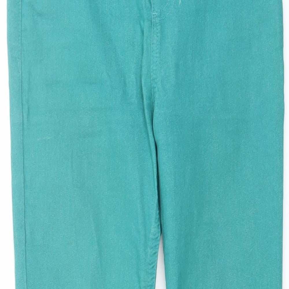 Marks and Spencer Womens Green Cotton Jegging Jeans Size 8 L27 in Regular