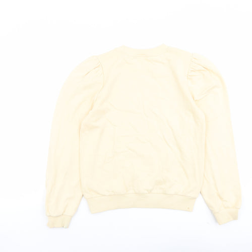 River Island Girls Yellow Cotton Pullover Sweatshirt Size 11-12 Years Pullover