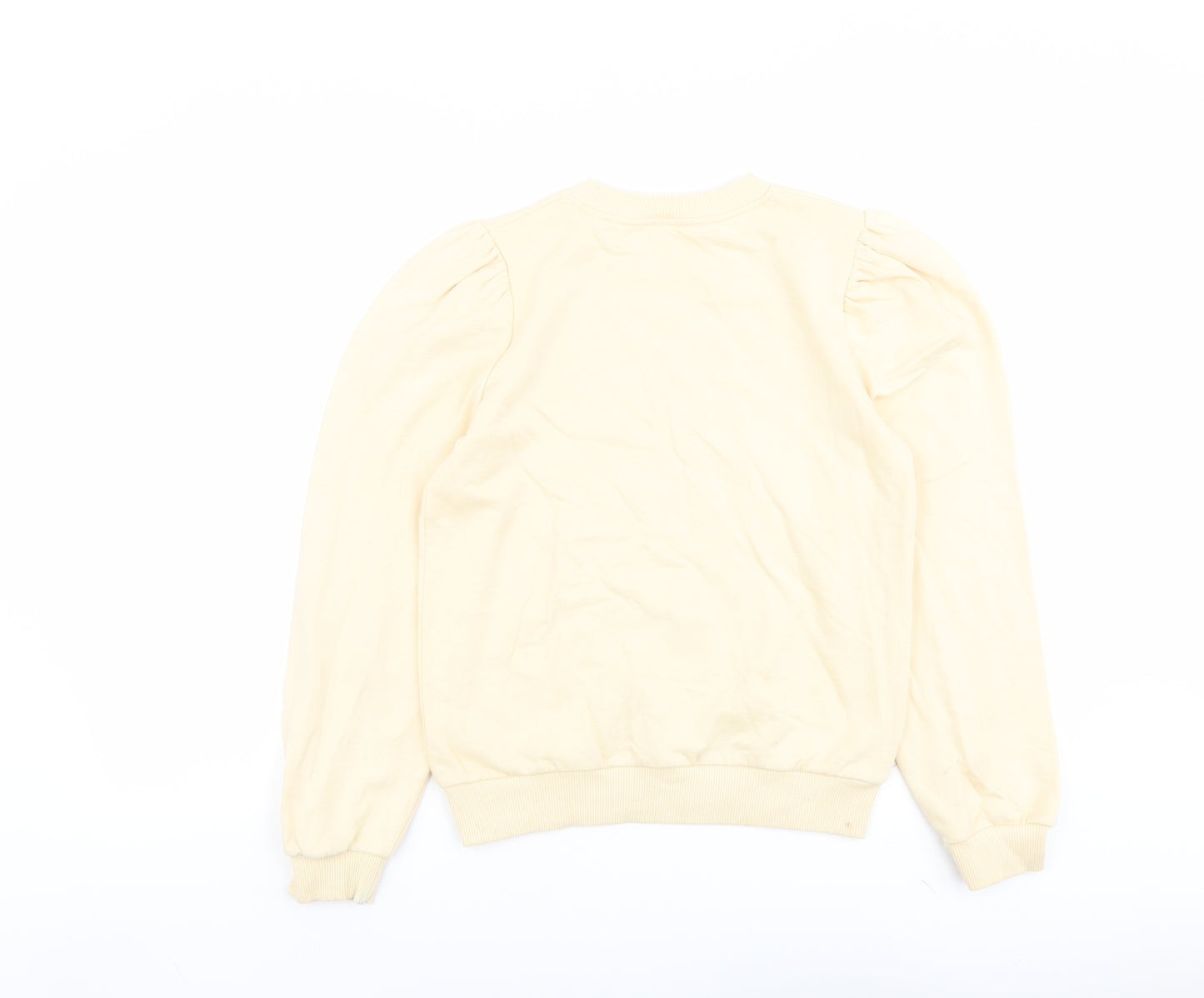 River Island Girls Yellow Cotton Pullover Sweatshirt Size 11-12 Years Pullover