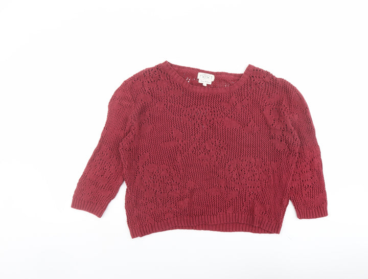 NEXT Womens Pink Round Neck Acrylic Pullover Jumper Size 6