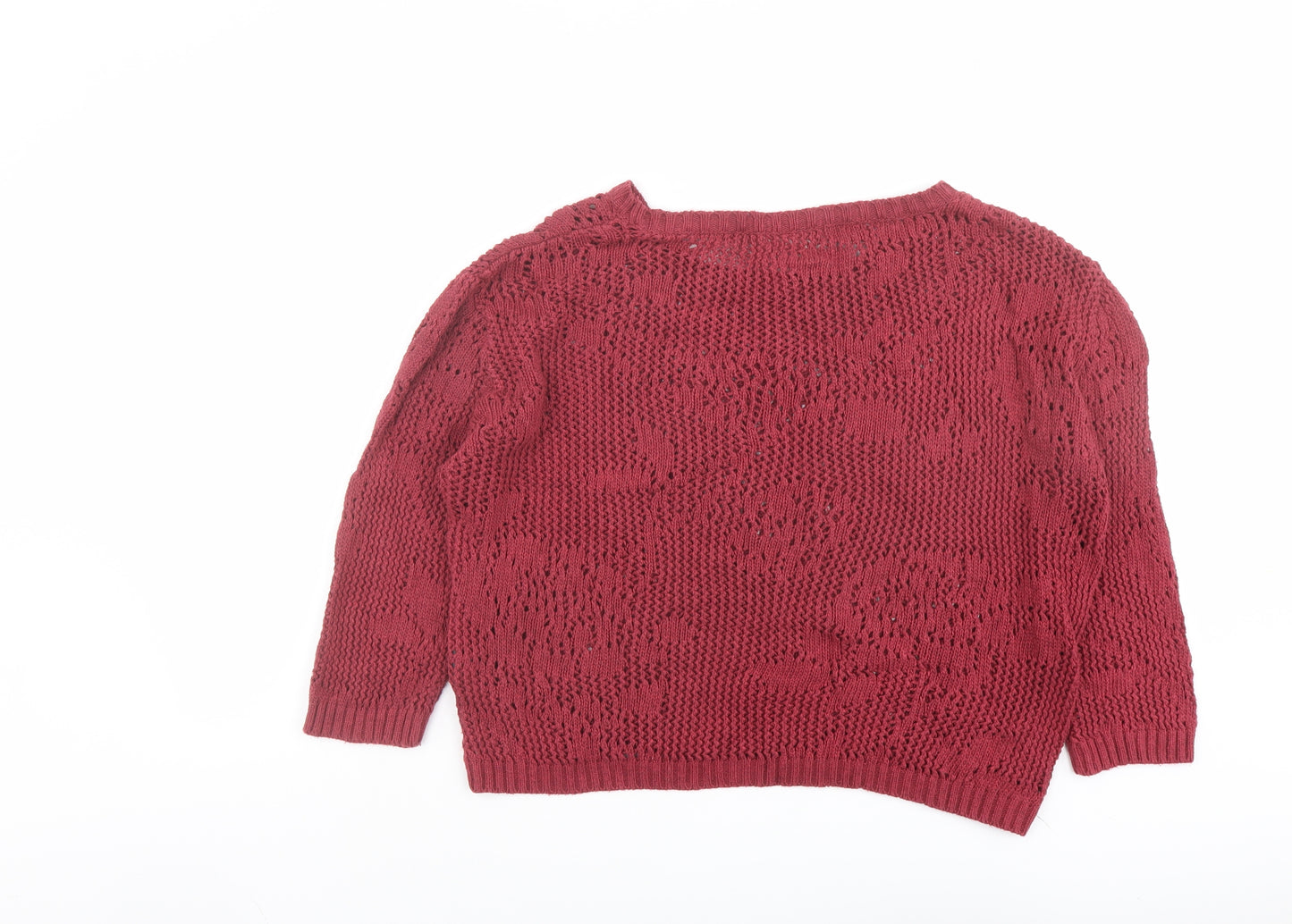 NEXT Womens Pink Round Neck Acrylic Pullover Jumper Size 6