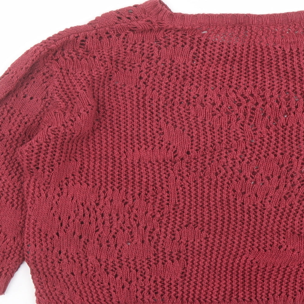 NEXT Womens Pink Round Neck Acrylic Pullover Jumper Size 6