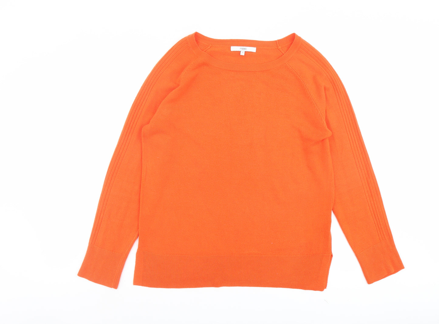 NEXT Womens Orange Round Neck Acrylic Pullover Jumper Size 12