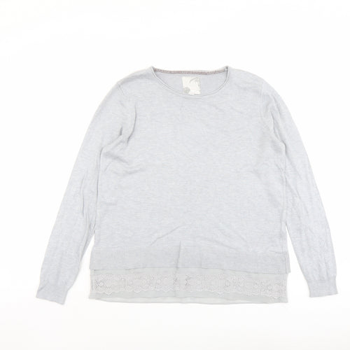 RJR.John Rocha Womens Blue Round Neck Viscose Pullover Jumper Size 12