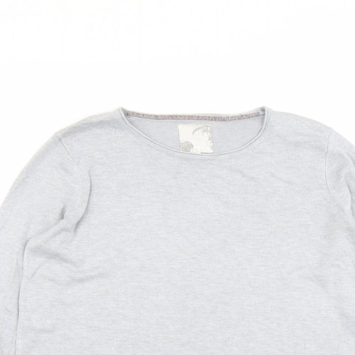 RJR.John Rocha Womens Blue Round Neck Viscose Pullover Jumper Size 12