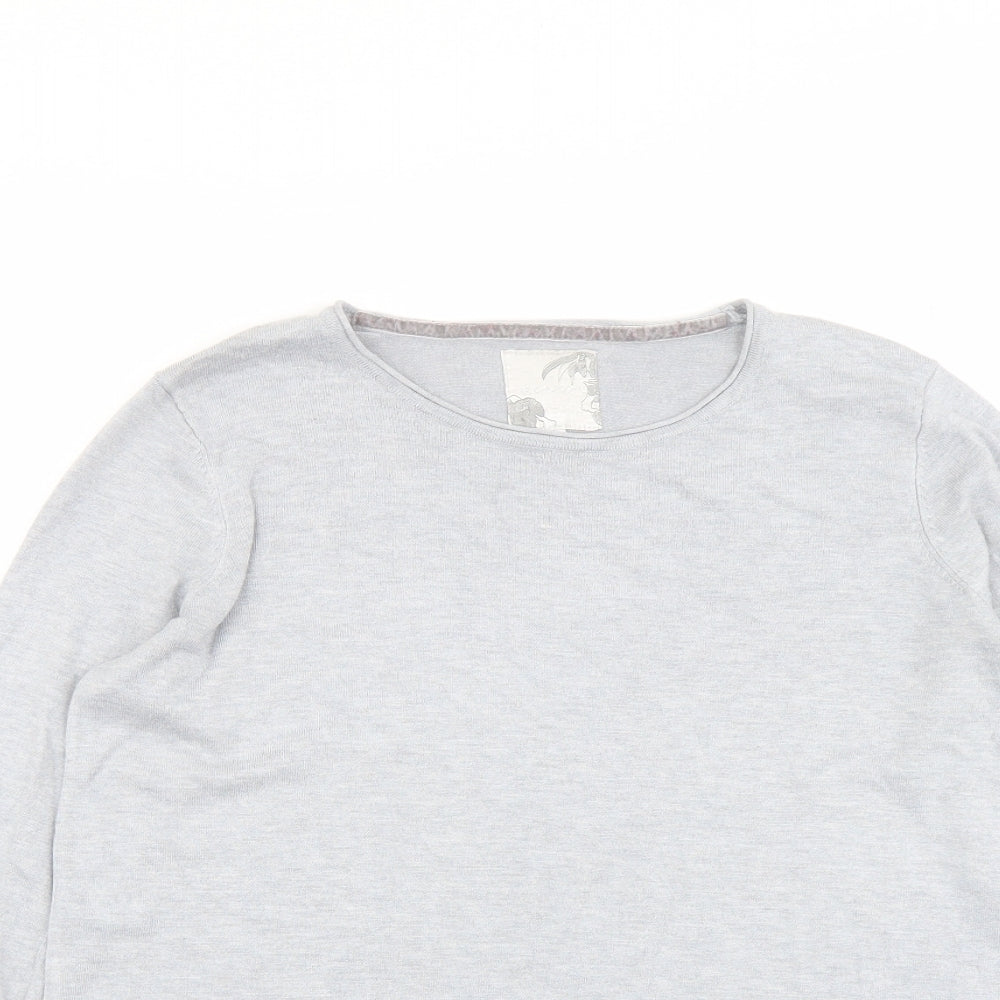 RJR.John Rocha Womens Blue Round Neck Viscose Pullover Jumper Size 12