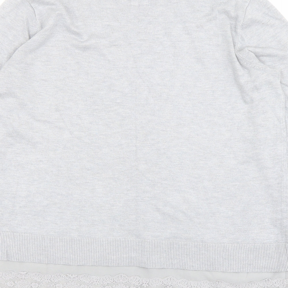 RJR.John Rocha Womens Blue Round Neck Viscose Pullover Jumper Size 12