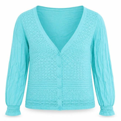 Monsoon Womens Green V-Neck Viscose Cardigan Jumper Size 12