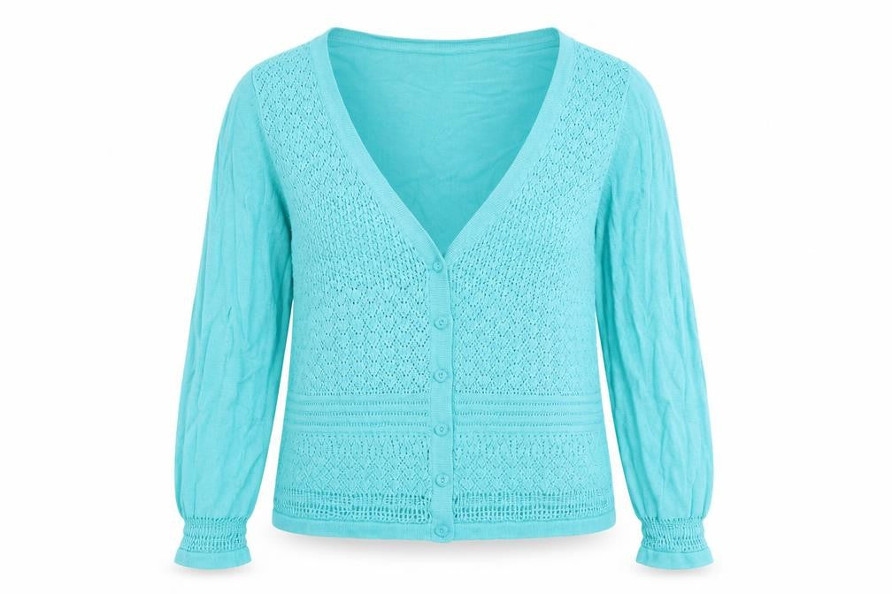Monsoon Womens Green V-Neck Viscose Cardigan Jumper Size 12