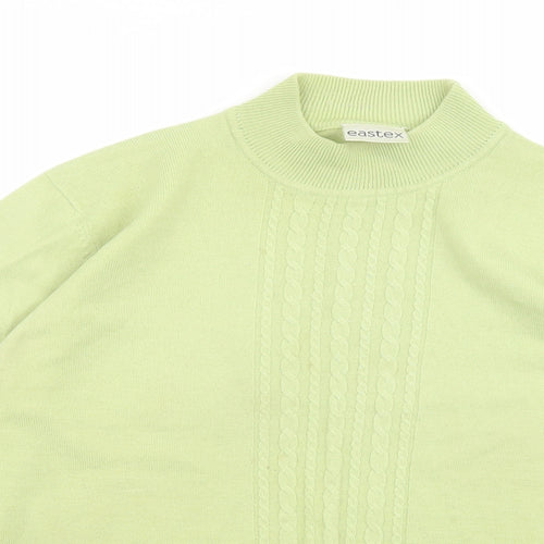 Eastex Womens Green High Neck Acrylic Pullover Jumper Size 16