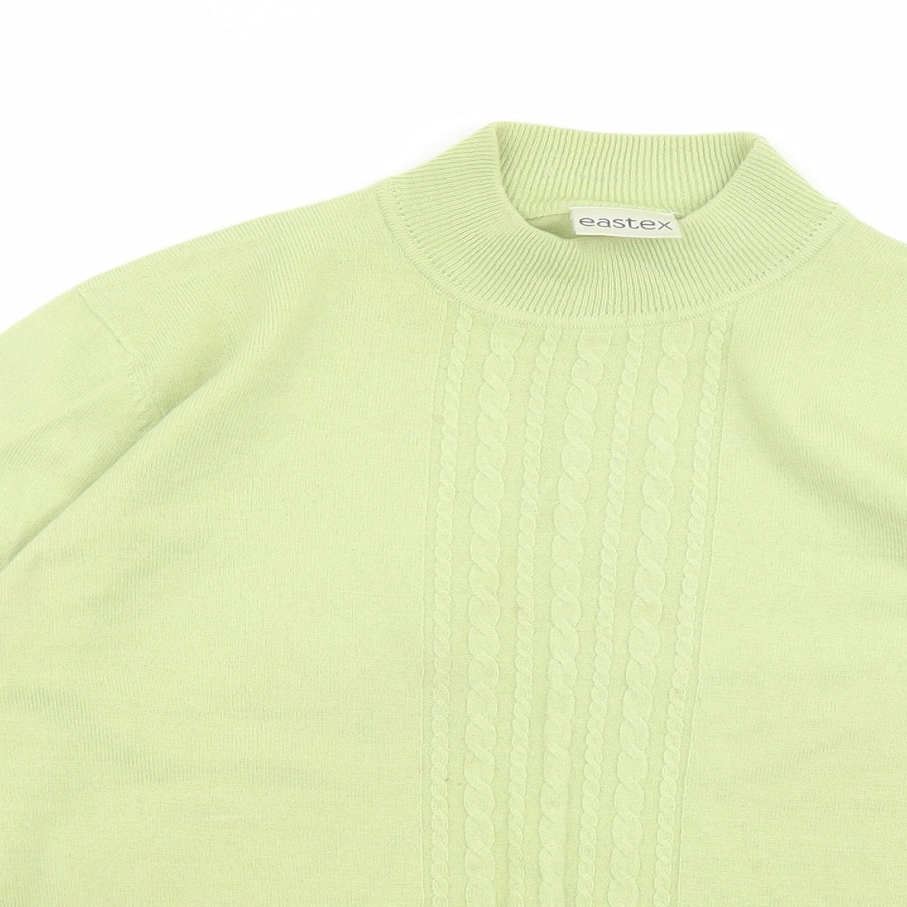 Eastex Womens Green High Neck Acrylic Pullover Jumper Size 16