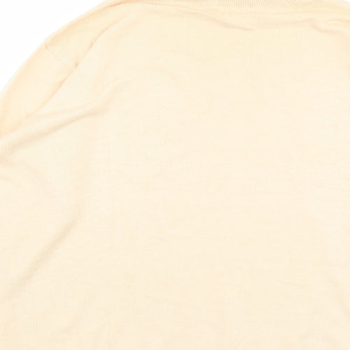 Marks and Spencer Womens Orange Roll Neck Cotton Pullover Jumper Size 14