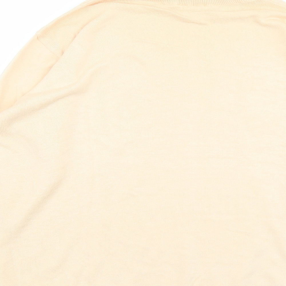 Marks and Spencer Womens Orange Roll Neck Cotton Pullover Jumper Size 14