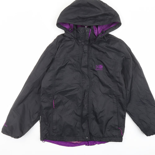 Karrimor Womens Black Windbreaker Jacket Size 10 Zip