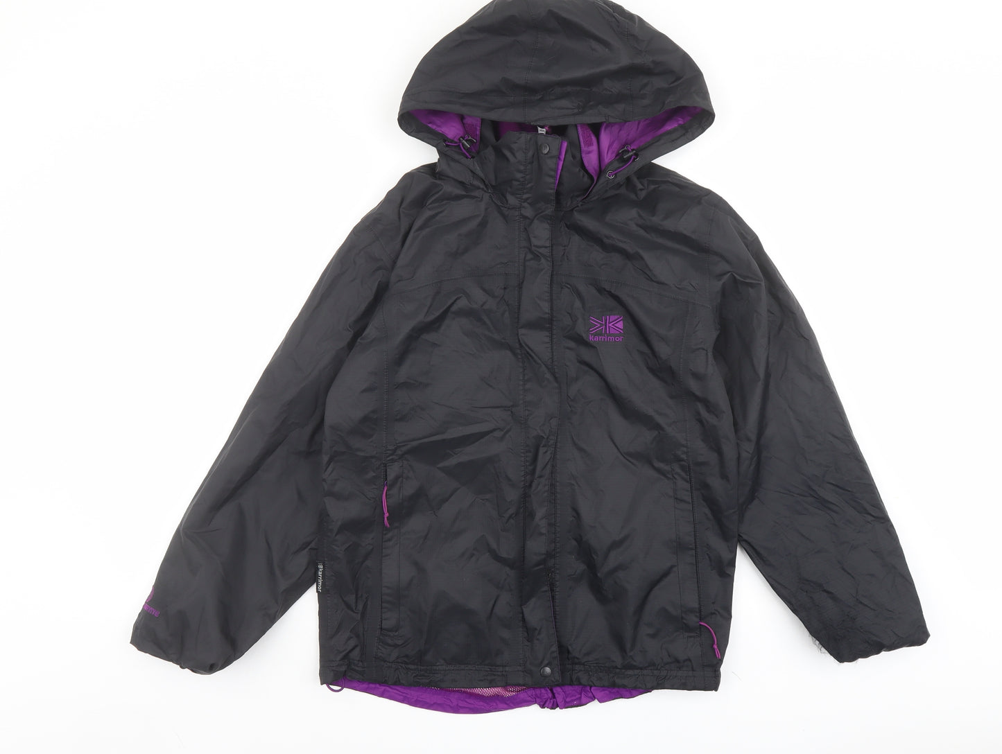 Karrimor Womens Black Windbreaker Jacket Size 10 Zip