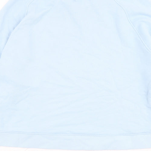 NEXT Womens Blue Cotton Pullover Sweatshirt Size XL Button - Hudson Bay