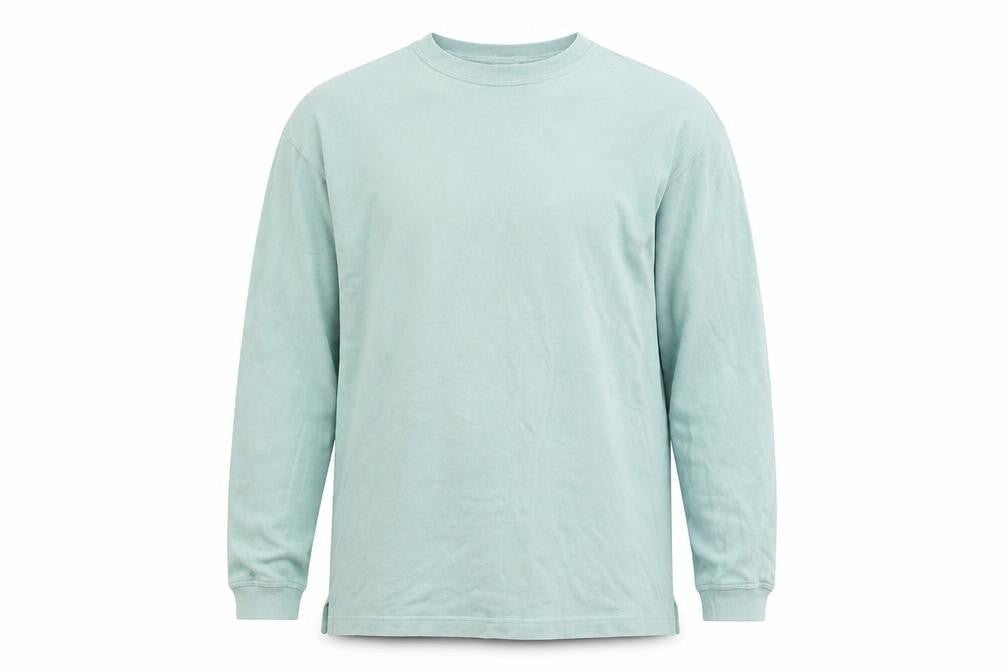 Front view of Gap men’s green cotton pullover sweatshirt, size L