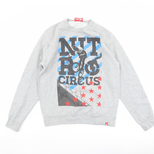 Nitro Citrus Mens Grey Cotton Pullover Sweatshirt Size M